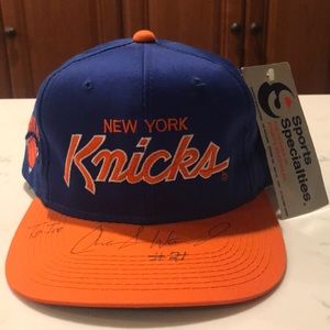 NY Knicks Hat Signed by Charlie Ward #21